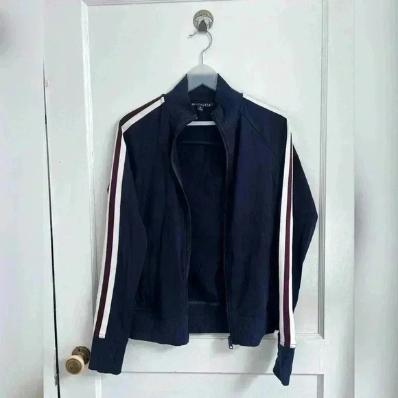 Athleta Circa Track Jacket in Antique Burgundy Size S - Picture 3 of 5